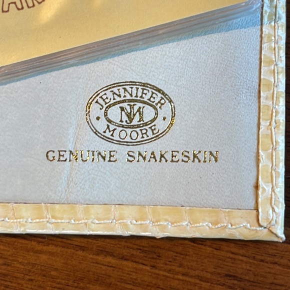 VINTAGE 80S BEAUTIFUL KEY/CARD HOLDER GENUINE SNAKESKIN DUO - Picture 6 of 8